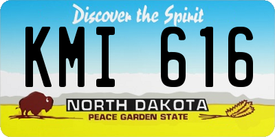 ND license plate KMI616