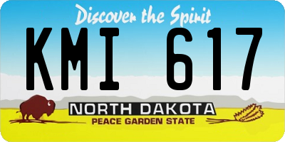 ND license plate KMI617