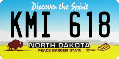 ND license plate KMI618