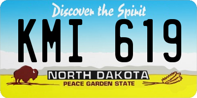 ND license plate KMI619