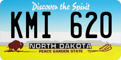 ND license plate KMI620