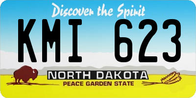 ND license plate KMI623