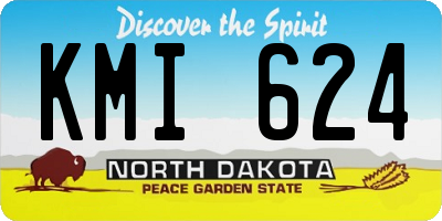 ND license plate KMI624