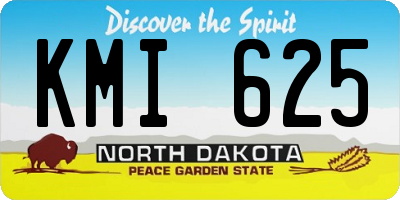 ND license plate KMI625