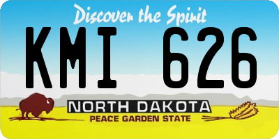 ND license plate KMI626