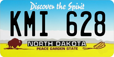 ND license plate KMI628