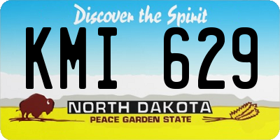 ND license plate KMI629