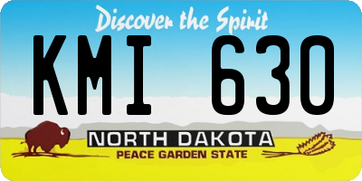 ND license plate KMI630