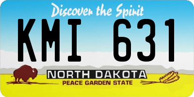 ND license plate KMI631