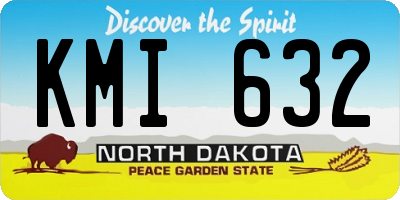 ND license plate KMI632