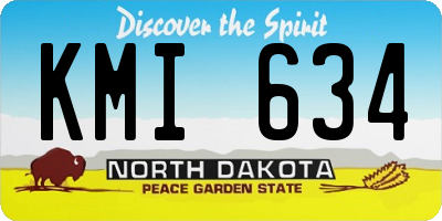 ND license plate KMI634