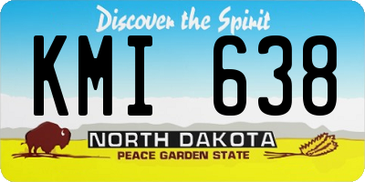 ND license plate KMI638