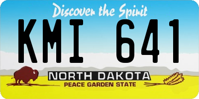 ND license plate KMI641