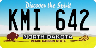 ND license plate KMI642