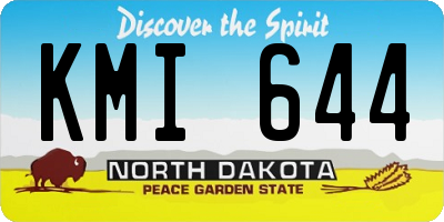 ND license plate KMI644