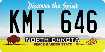 ND license plate KMI646