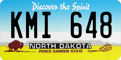 ND license plate KMI648