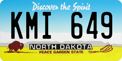 ND license plate KMI649