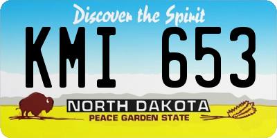 ND license plate KMI653