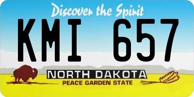 ND license plate KMI657