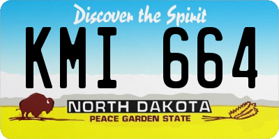 ND license plate KMI664