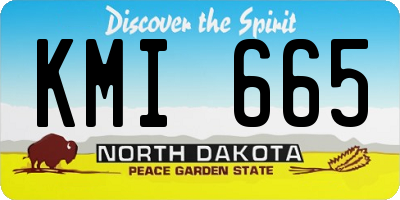 ND license plate KMI665