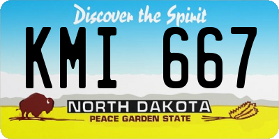 ND license plate KMI667