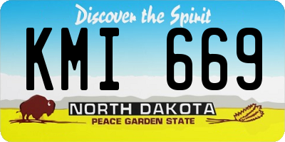 ND license plate KMI669