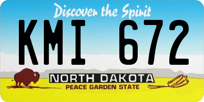 ND license plate KMI672