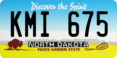 ND license plate KMI675
