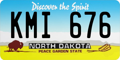 ND license plate KMI676
