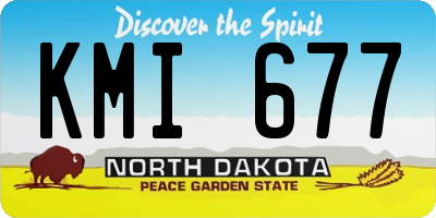 ND license plate KMI677