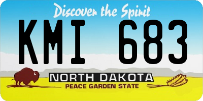 ND license plate KMI683