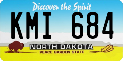 ND license plate KMI684