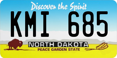 ND license plate KMI685