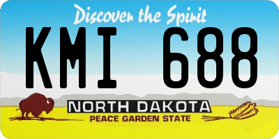 ND license plate KMI688