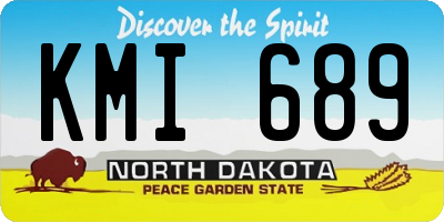 ND license plate KMI689