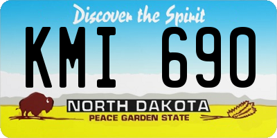 ND license plate KMI690