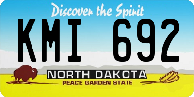 ND license plate KMI692