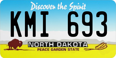 ND license plate KMI693