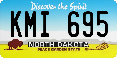 ND license plate KMI695