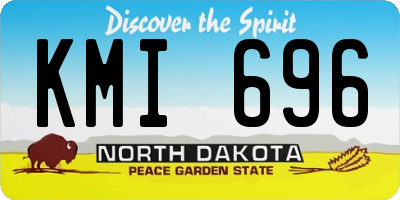 ND license plate KMI696