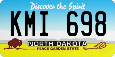 ND license plate KMI698
