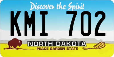ND license plate KMI702
