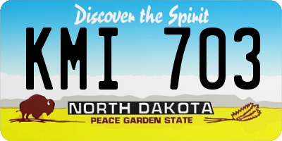 ND license plate KMI703