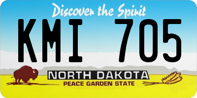 ND license plate KMI705