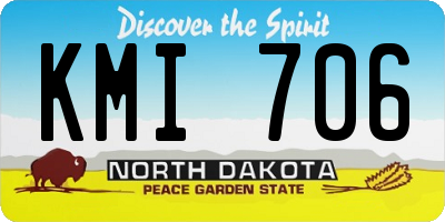 ND license plate KMI706