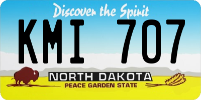 ND license plate KMI707