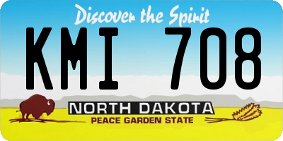 ND license plate KMI708