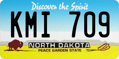 ND license plate KMI709